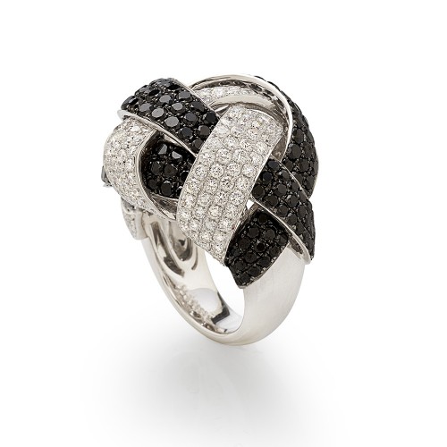 Bague or blanc diamants...